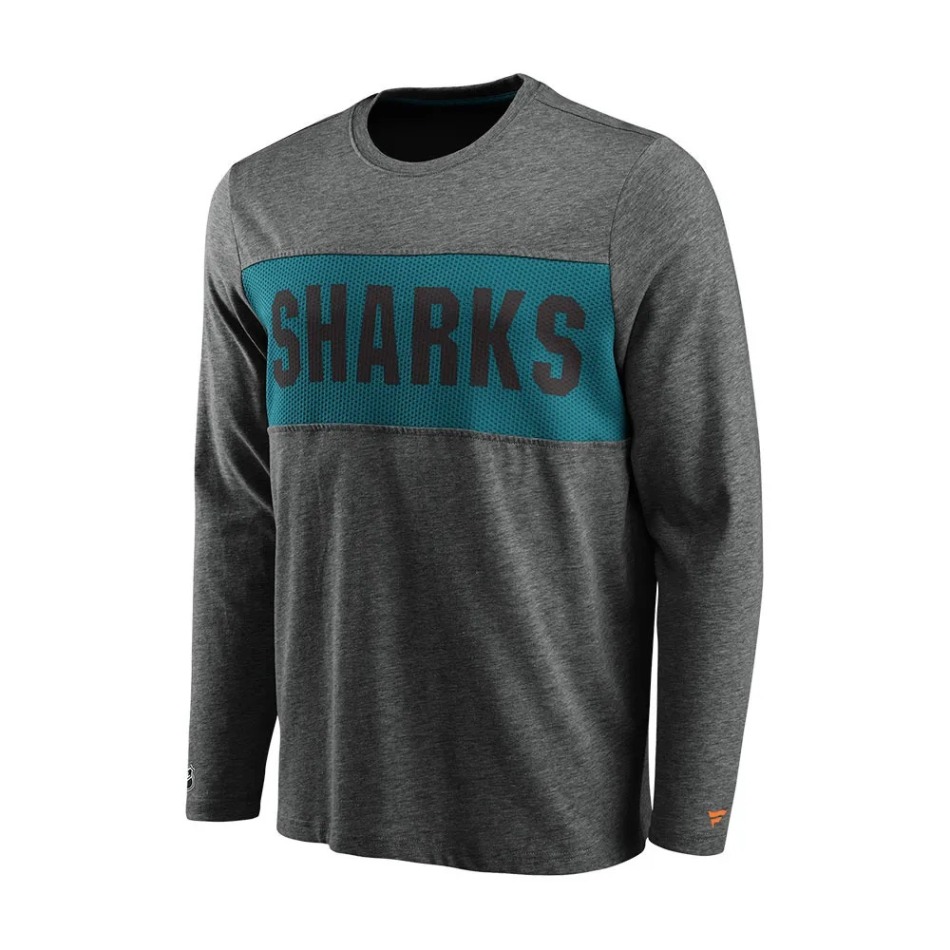 San Jose Sharks pánské tričko s&nbsp;dlouhým rukávem back to basics - San Jose Sharks trička, polo trička, košile