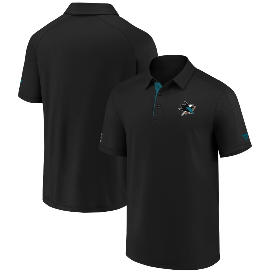 San Jose Sharks pánské polo tričko Authentic Rinkside Performance black - San Jose Sharks trička, polo trička, košile
