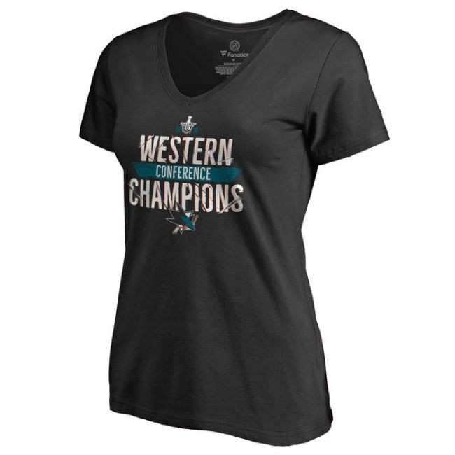 Dámské Tričko 2016 Western Conference Champions Breakaway San Jose - San Jose Sharks Trička