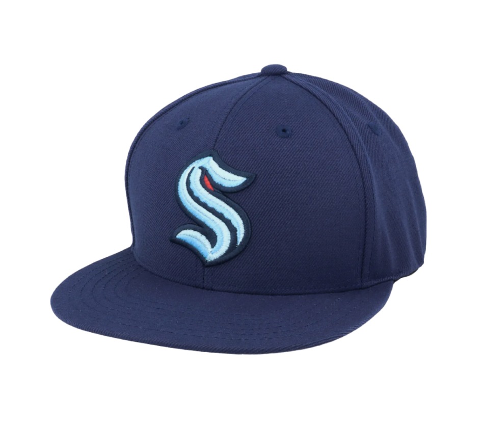 Seattle Kraken čepice flat kšiltovka 400 Series Navy - Seattle Kraken kšiltovky, čepice, rukavice