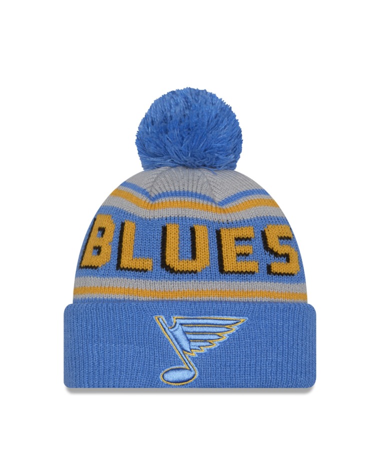 St. Louis Blues zimní čepice NHL Pom Wordmark - St. Louis Blues kšiltovky, čepice, rukavice