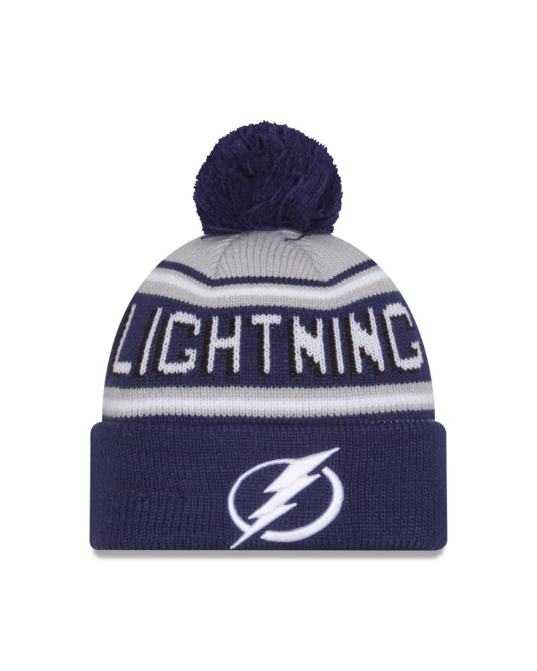 Tampa Bay Lightning zimní čepice NHL Pom Wordmark - Tampa Bay Lightning kšiltovky, čepice, rukavice