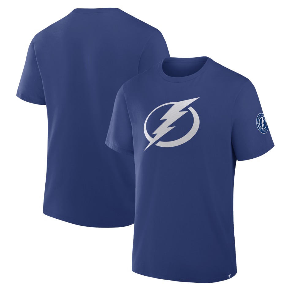 Tampa Bay Lightning pánské tričko Hat Trick blue - Tampa Bay Lightning trička, polo trička, košile
