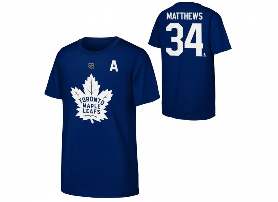 Toronto Maple Leafs dětské tričko Auston Matthews Flat Captains N&N Ctn Tee