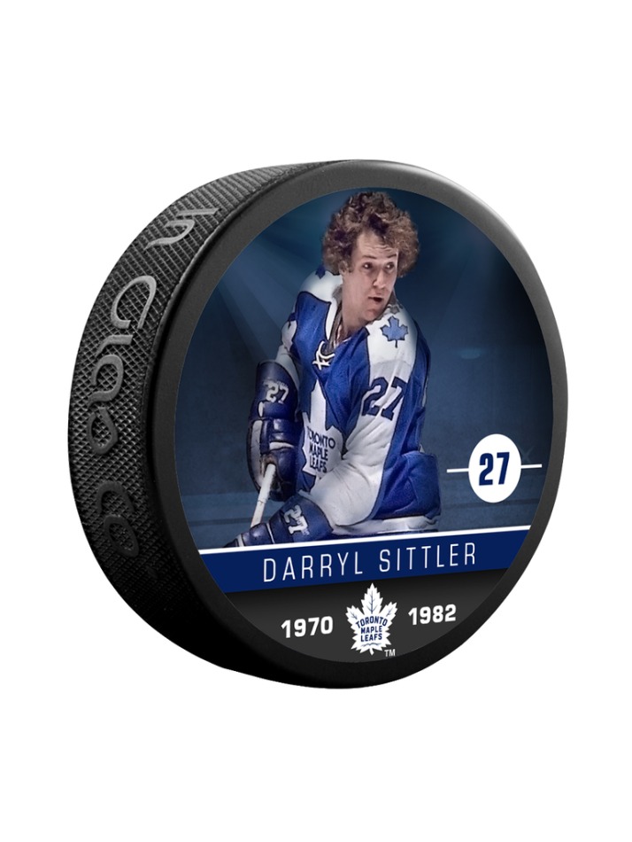 Toronto Maple Leafs puk souvenir collector hockey puck Darry Sittler #27 - Toronto Maple Leafs hokejové vybavení
