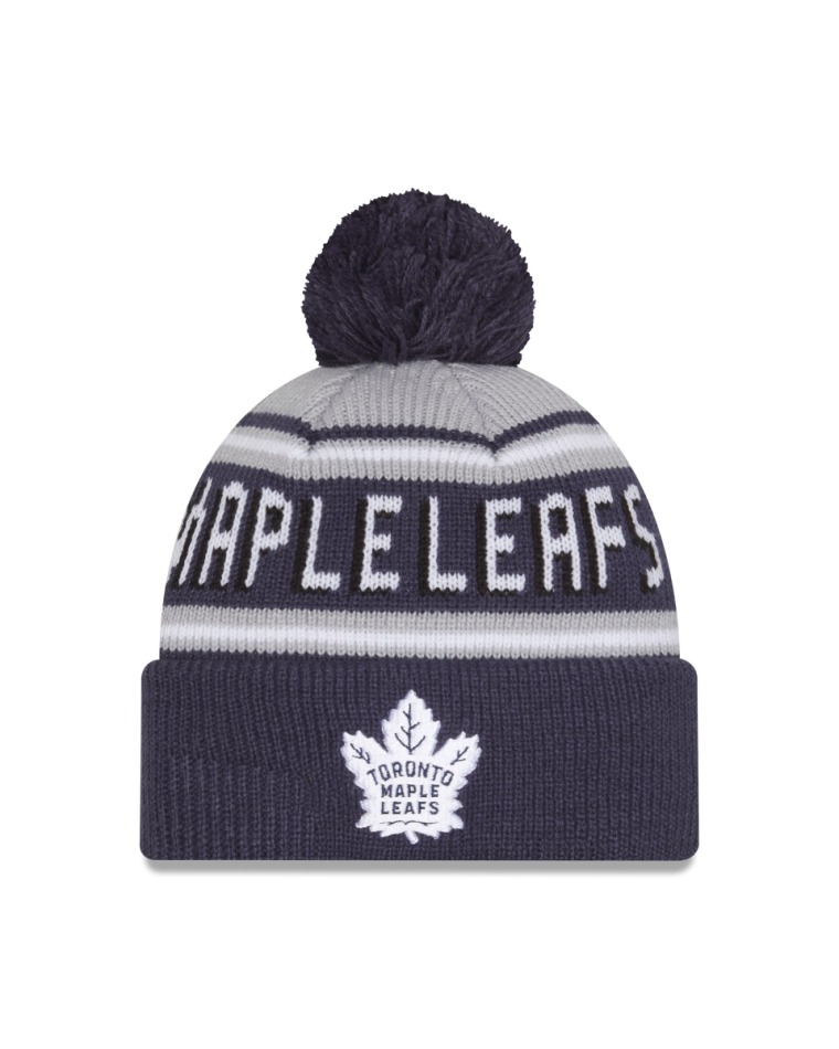 Toronto Maple Leafs zimní čepice NHL Pom Wordmark - Toronto Maple Leafs kšiltovky, čepice, rukavice