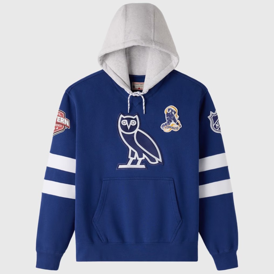 Toronto Maple Leafs pánská mikina s kapucí OVO blue
