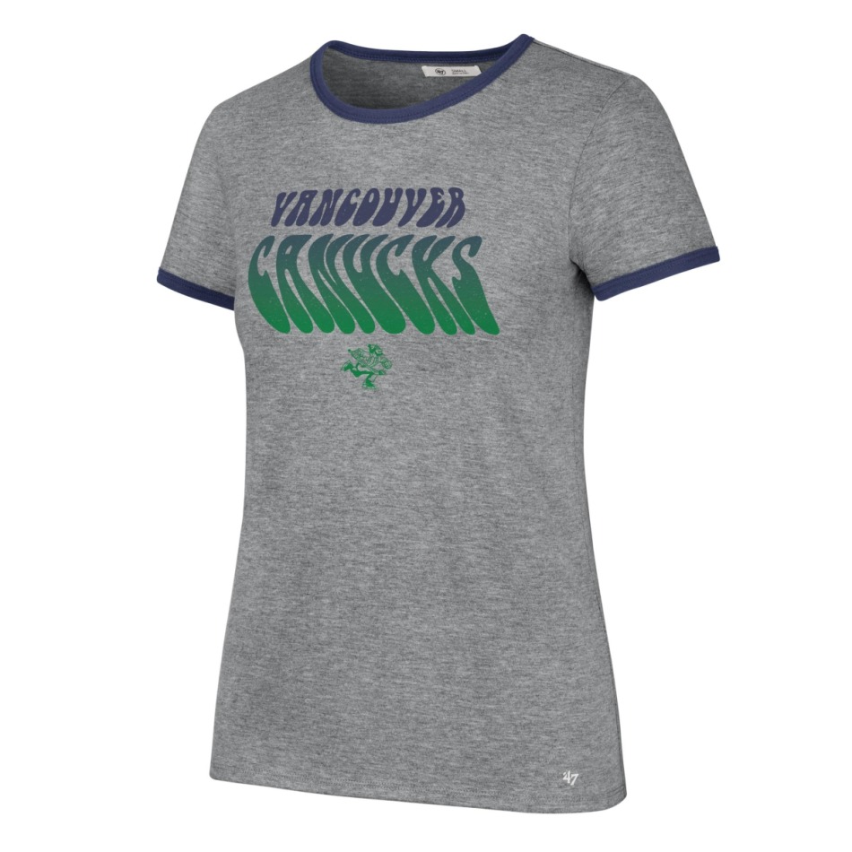 Vancouver Canucks dámské tričko Letter Ringer grey