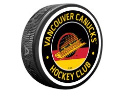 Vancouver Canucks puk Red Vintage Striped Textured