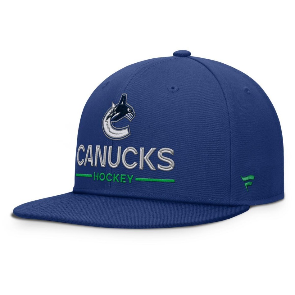 Vancouver Canucks čepice flat kšiltovka Authentic Pro A/Cap Flat Brim Square Visor Structured Adjustable - Vancouver Canucks kšiltovky, čepice, rukavice