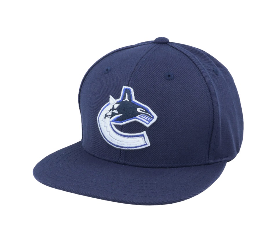 Vancouver Canucks čepice flat kšiltovka 400 Series Navy - Vancouver Canucks kšiltovky, čepice, rukavice