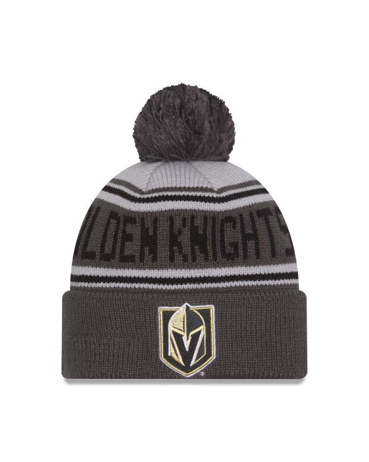 Vegas Golden Knights zimní čepice NHL Pom Wordmark - Vegas Golden Knights kšiltovky, čepice, rukavice