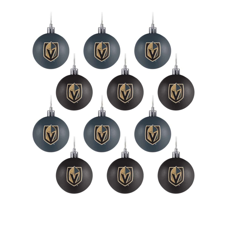 Vegas Golden Knights vánoční ozdoby NHL 12 Pack Ball Ornament Set