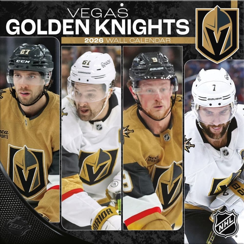 Vegas Golden Knights kalendář 2026 Wall - Vegas Golden Knights vlajky, plakáty
