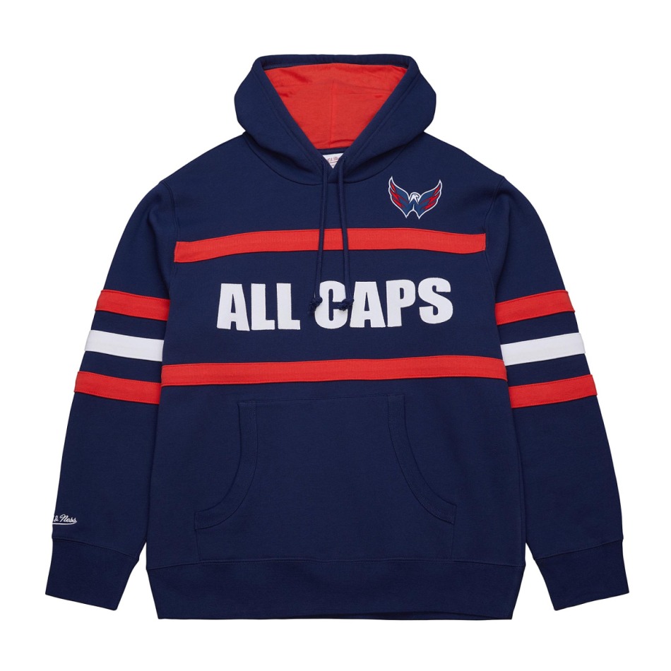 Washington Capitals pánská mikina s&nbsp;kapucí Head Coach Hoodie Current Logo blue - Washington Capitals mikiny, bundy, kalhoty