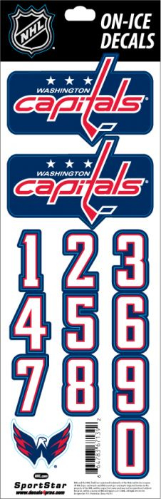 Washington Capitals samolepky na helmu Decals Navy - Washington Capitals ostatní suvenýry