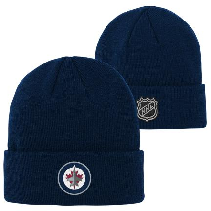Winnipeg Jets dětská zimní čepice Cuffed Knit navy - Winnipeg Jets dětské oblečení